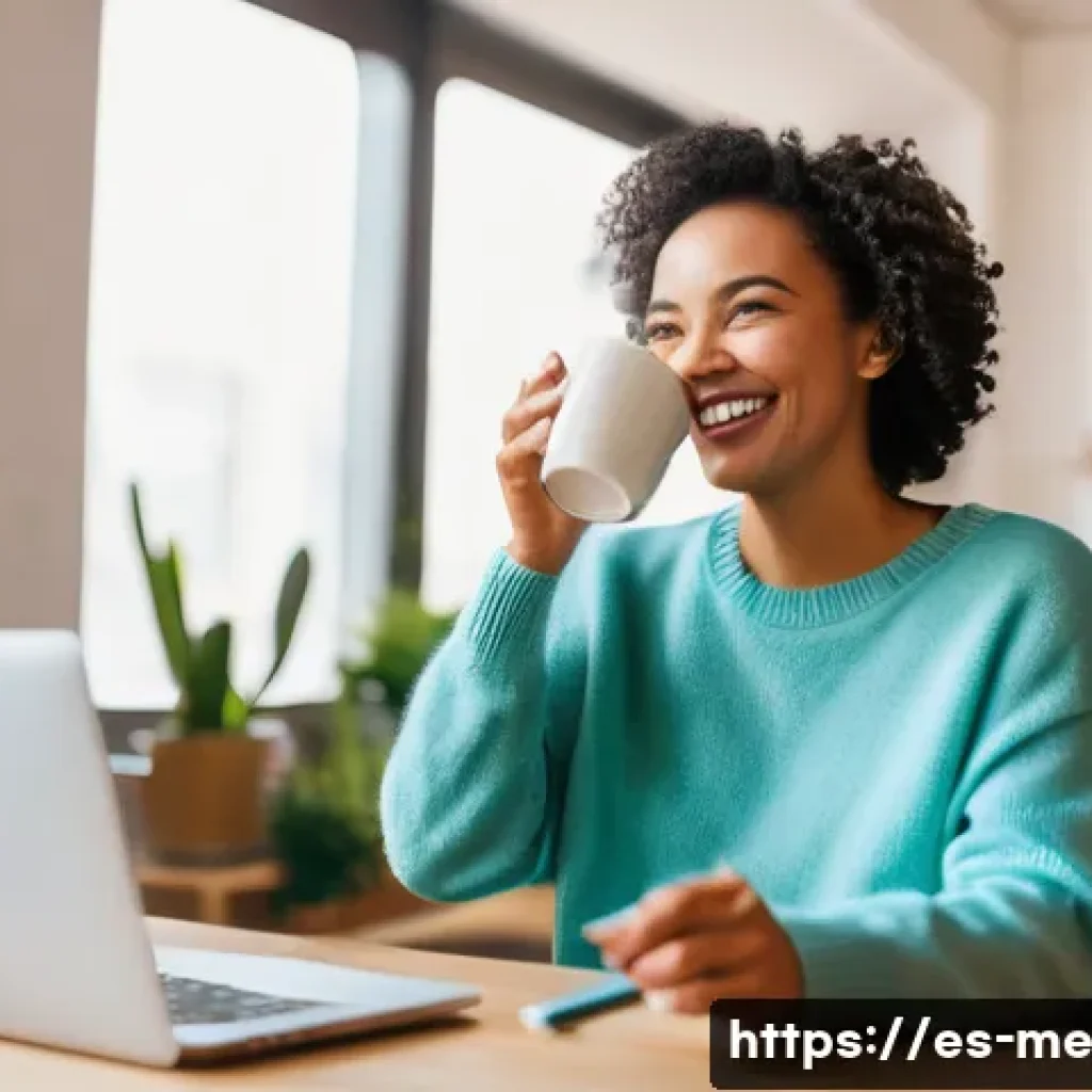 원격 근무 중 팀워크 증진을 위한 팁 - **Prompt:** A diverse group of remote professionals (ages 25-50, casually and comfortably dressed in...
