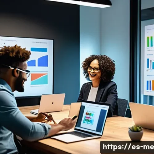 Home 33 원격 근무 시 팀원 간의 유대감 증진법 - A diverse remote work team engaged in a lively virtual meeting using laptops and headsets, each memb...